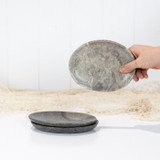 Marble Stone Plate - Grey #690
