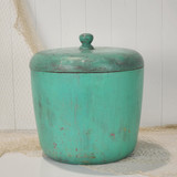 Wooden Tub with Lid Mint  #8010