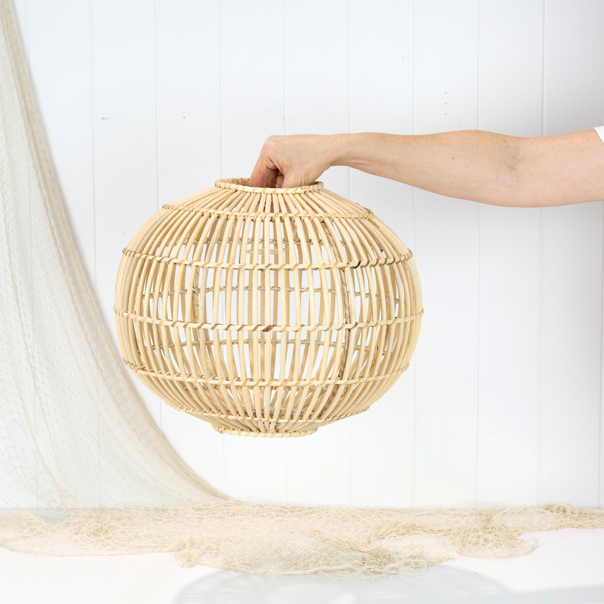 Round shop wicker lampshade