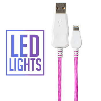 LED USB CABLE - IOS - PINK