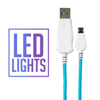 LED USB CABLE - MICRO - BLUE