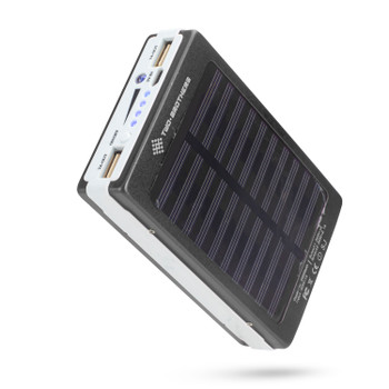 2000mAh SOLAR POWER BANK - BLACK