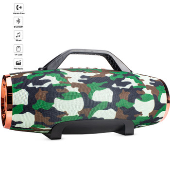 WS-1837  BLUETOOTH SPEAKER  WITH FLASH LIGHT- GREEN CAMO