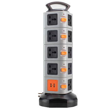 5 LEVELS SOCKET OUTLET W/ 2 USB PORTS