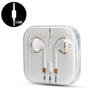 3.5MM EARPHONES - WHITE / GOLD