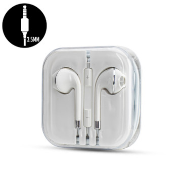 3.5MM EARPHONES - WHITE / SILVER