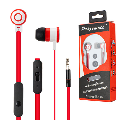 PRIZEWELL STYLE 3 - EARPHONES - RED