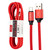 NYLON FABRIC 5FEET USB CABLE - TYPEC - RED