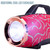 WS-1837  BLUETOOTH SPEAKER WITH FLASH LIGHT- RED PATTERN DESIGN