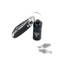 Officially Licensed Pittsburgh Penguins Aluminum Laser-Engraved Keychain Container with Hi-Fidelity Earplugs by 3M™