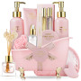Luxurious Pink Rose Bath and Body Set