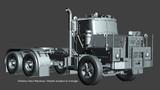 3D prototype of 1:50 scale P.J. Prinzo 1986 Mack DM800 Tandem Axle Tractor. Details subject to change.