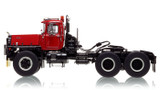 1:50 scale model of the Mack RD800 Tandem Axle Tractor - Red over Black