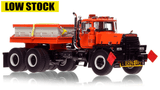 1:50 scale model of Mack RD800 Tandem Axle Tractor with Ballast - Orange over Black