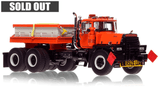 1:50 scale model of Mack RD800 Tandem Axle Tractor with Ballast - Orange over Black