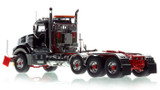 1:50 scale model of Mack Titan Tri-axle Tractor - Black over Red 1:50 scale model of Mack Titan Tri-axle Tractor - Black over Red