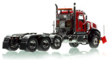1:50 scale model of Mack Titan Tri-axle Tractor -  Red over Black with Black Fenders