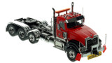 1:50 scale model of Mack Titan Tri-axle Tractor -  Red over Black with Black Fenders