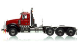 1:50 scale model of Mack Titan Tri-axle Tractor -  Red over Black with Black Fenders