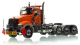 1:50 scale model of Mack Titan Tri-axle Tractor - Orange over Black