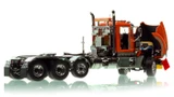 1:50 Scale Diecast Model of Mack Titan Tri-axle Tractor - Orange over Black