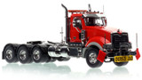 1:50 scale model of Mack Titan Tri-axle Tractor - Red over Black