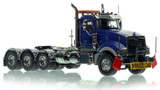 1:50 scale model of Mack Titan Tri-axle Tractor - Blue over Black