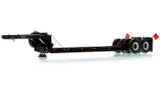 1:50 scale model of 1950s Rogers 90 Ton Beam Trailer - Black with Gold Pinstripes