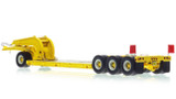 1:50 Scale Yellow 1021 1960s Talbert 60-Ton Cableneck Lowbed with Single-Axle Dolly