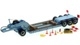 1:50 scale Metallic Light Blue 1960s Talbert 60-Ton Cableneck Lowbed with Single-Axle Dolly