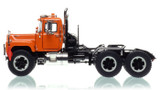 1:50 scale model of Mack R600 Tandem Axle Tractor - Orange 2010 over Black