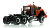 1:50 scale model of Mack R600 Tandem Axle Tractor - Orange 2010 over Black