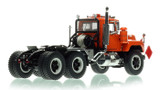 1:50 scale model of Mack R600 Tandem Axle Tractor - Orange 2010 over Black