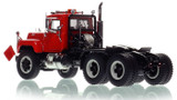 1:50 scale model of Mack R600 Tandem Axle Tractor - Viper Red over Black