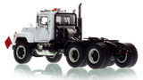 1:50 scale model of Mack R600 Tandem Axle Tractor - White over Black