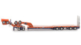 1:50 Scale Diecast Model of Drake Trailers 4x8 Swingwing Drop Deck Trailer + 2x8 Dolly - Orange/Blue AU