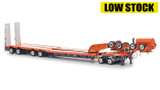 1:50 Scale Diecast Model of Drake Trailers 4x8 Swingwing Drop Deck Trailer + 2x8 Dolly - Orange/Blue AU