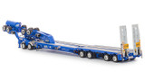 1:50 Scale Diecast Model of Drake Trailers 4x8 Swingwing Drop Deck Trailer + 2x8 Dolly - Light Blue AU