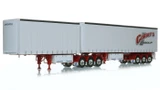 1:50 scale model of Kenworth T900 Tandem Axle Tractor  with Freighter T-Liner B Double Trailer - Corbet's Group AU