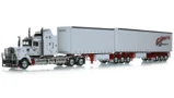 1:50 scale model of Kenworth T900 Tandem Axle Tractor  with Freighter T-Liner B Double Trailer - Corbet's Group AU