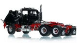 1:50 Scale Model of Mack R600 Tandem Axle Tractor - Black over DHH Red