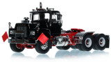 1:50 Scale Model of Mack R600 Tandem Axle Tractor - Black over DHH Red