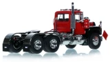 1:50 Scale Diecast Model of Mack R600 Tandem Axle Tractor - DHH Red over Black with Black Fenders