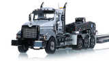 1:50 Scale Diecast Model of Perkins STC Mack Titan Tri-Axle with Gunmetal Grey Fontaine 100-Ton 5-Axle Step Deck Trailer