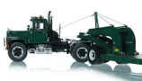 1:50 Scale Diecast Model of Green 6005 Mack R600 with Green 6005 Talbert 60-Ton Cableneck Lowbed with Single-Axle Dolly