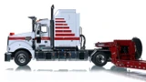 1:50 Scale Diecast Model of Mammoet Mack Titan with Mammoet 1950s Rogers 90-Ton Beam Trailer