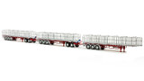 1:50 scale model of Freighter Triple Road Train with Dolly - Dawson Haulage