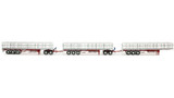 1:50 scale model of Freighter Triple Road Train with Dolly - Dawson Haulage
