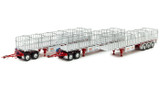 1:50 scale model of Freighter Triple Road Train with Dolly - Dawson Haulage