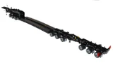 1:50 Scale Diecast Model of Fontaine Magnitude 80 - 3x3x3 Flat Level Deck Trailer - Black